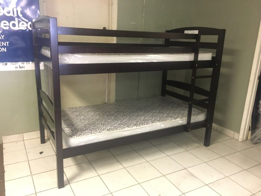 Twin over twin bunk bed MATTRESSES INCLUDED