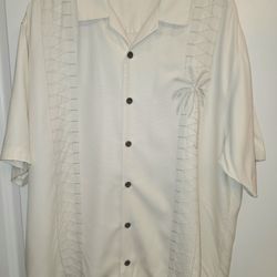 Tommy Bahama Silk Camp Shirt – Island Oasis Cream XL/TG! ☀️