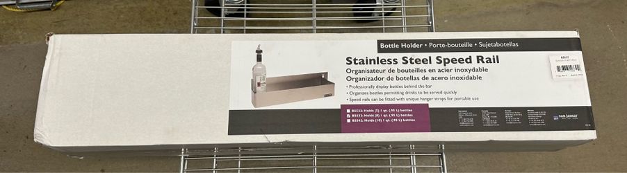 San Jamar Stainless Steel Speed Rail 8-Bottle Holder (B5532)