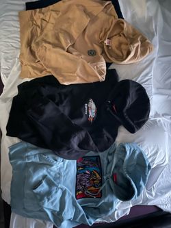 3x Supreme Lacoste, Cop Car, Chainstitch Hooded Sweater Size M Champion