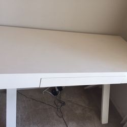 Solid wood white desk