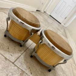 LP Matador Bongos 8.25”/6.75” – Chrome Hardware, Natural Finish