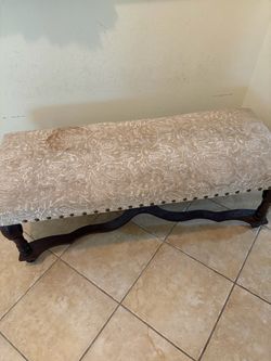 Upholstered Bench with Nailhead Trim