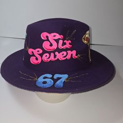 Hand Painted "67" fedora