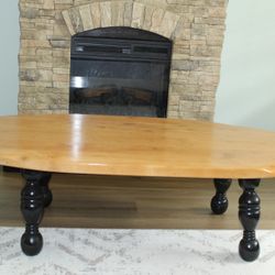 Antique live edge coffeee table - oval