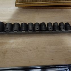 14 pc 1/2 drive " metric" impact socket set SNAP ON