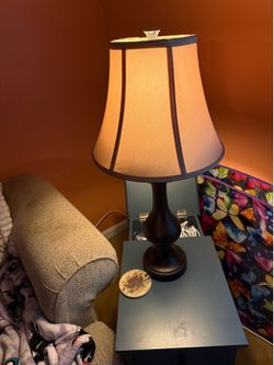 New dark blue couch end table