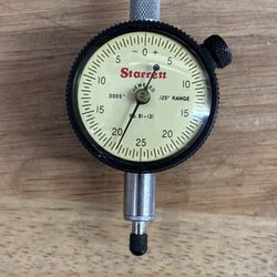 Starrett Dial Test Indicator No.81-131   .0005” X .125” Range USA