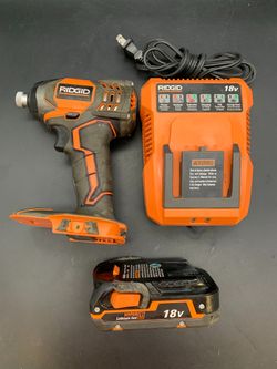 Ridgid impact w/battery & charger #35438