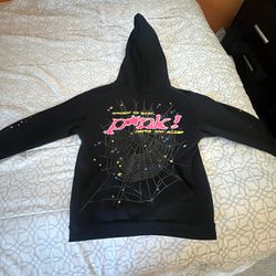 Sp5der Pink hoodie small