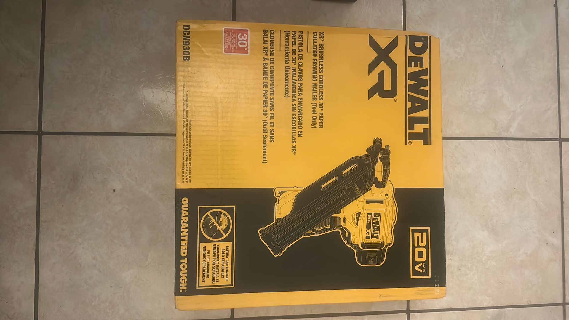 20V XR 30 Degree Paper Collated Framing Nailer 