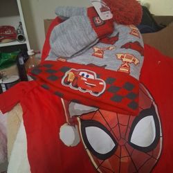 Lighting Mcqueen Kids Hat And Glives