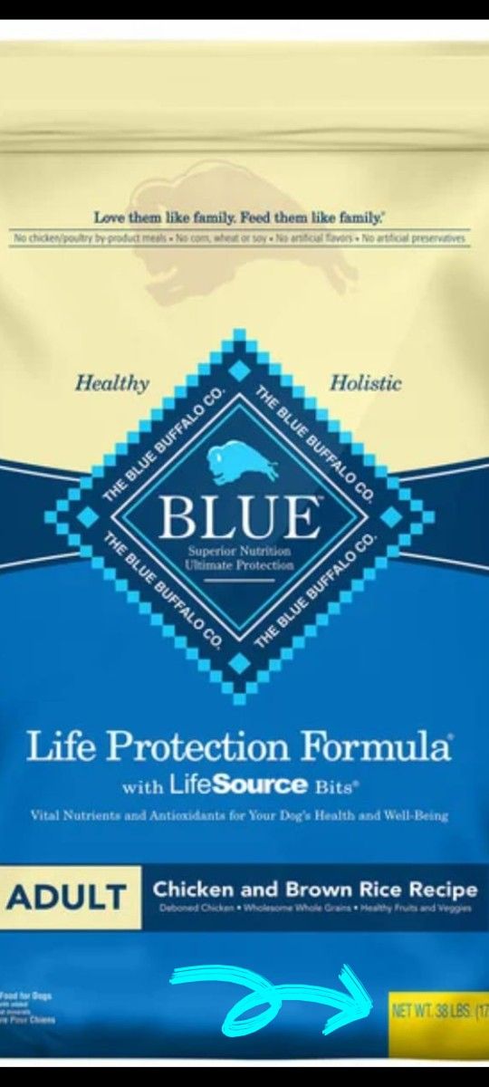 Blue Buffalo Adult  "38 POUNDER"