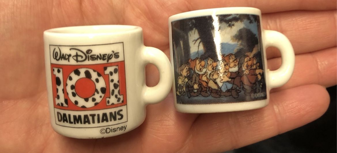 Disney Vintage Mini Mugs 