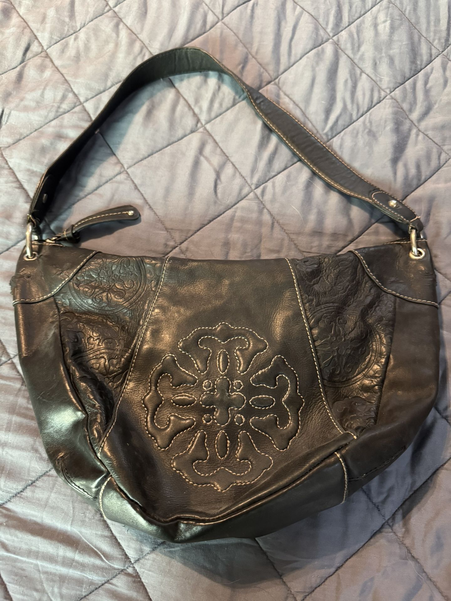 Black Leather Shoulder Bag
