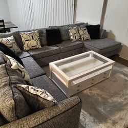 Three Piece Grey Couch