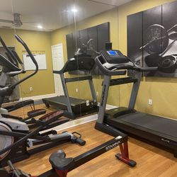 Gym Equipment Treadmill & Row Machine 