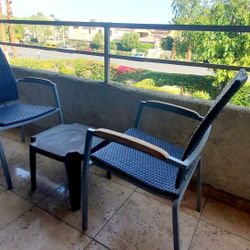 Chairs And Plastic Drink Table 