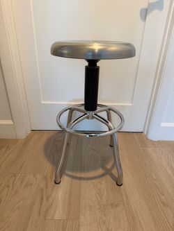 BRAND NEW Uline Stainless Steel Adjustable Swivel Stool