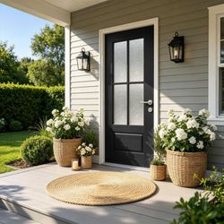 36x80 Fiberglass Front Door with White 4-9/16 PVC Frame,Left-Hand Inswing Exterior Door with Brickmould,Contemporary minimalist brushed skin with fros