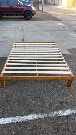 Queen Wood Platform Bed Frame with Slats