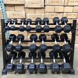 WEIGHTS/ DUMBBELLS/ BRAND NEW/ RUBBER HEX DUMBBELLS/ FREE DELIVERY 🚚