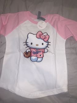 Dodgers Toddlers Hello Kitty Tshirts $20