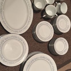 China Noritake Discontinued Pattern Marywood Set Of 10 Minus One Coffee Cup