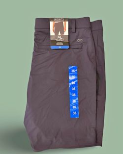 NWT Infinity Men's Linearflex Performance Shorts - Size 36 (Dark Charcoal / Black)