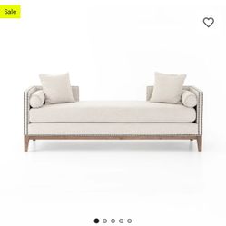 Four Hands Double Chaise / Gray Flannel 