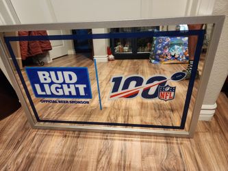 Nfl Bud Light Mirror Sign 