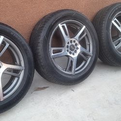 Wheel 17 5 Lugs Universal Like New Rims And Tires 