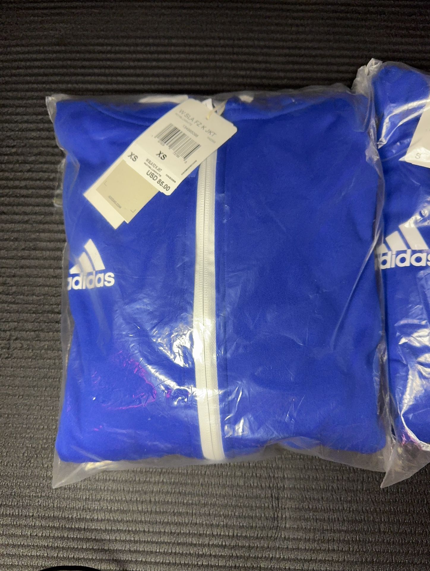 Full Zip Adidas Blue Hoody 
