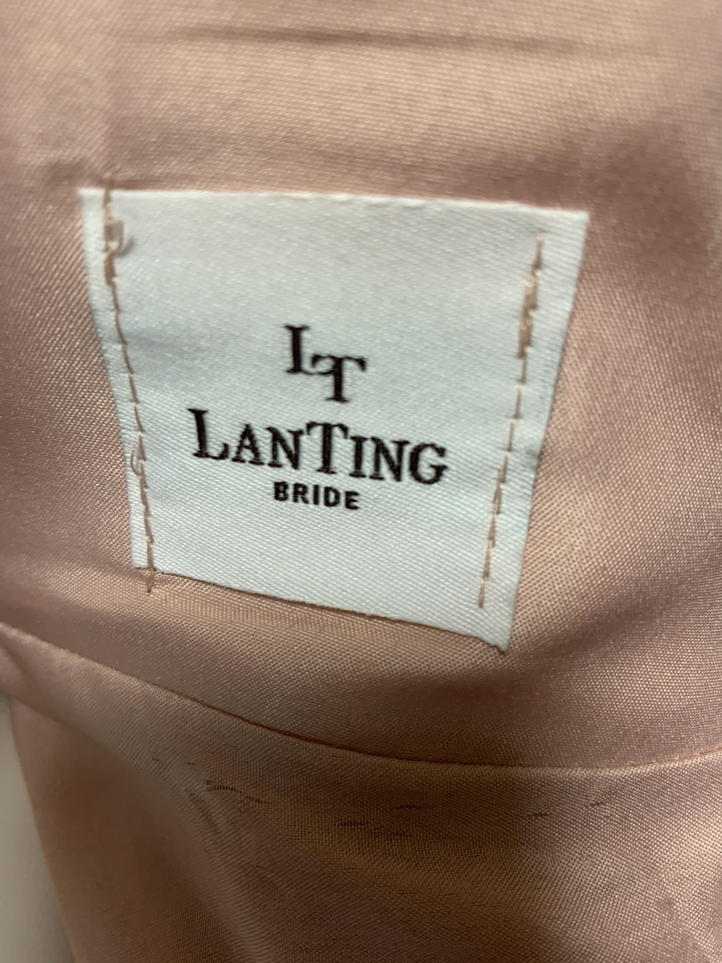 LAN TING Bride Dress Size 4 Color Peach