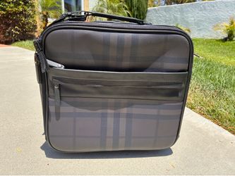 Burberry Carry on suitcase, green checkers