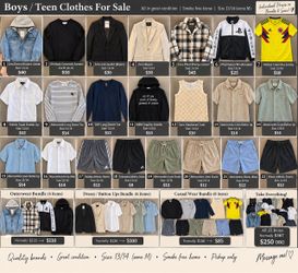 Boys/Teen Clothing Lot Size 13/14 – Zara, Abercrombie, Adidas, H&M + More