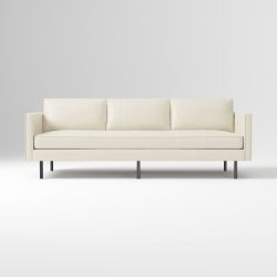 West Elm Andes 89” Sofa – Vegan Leather, Snow
