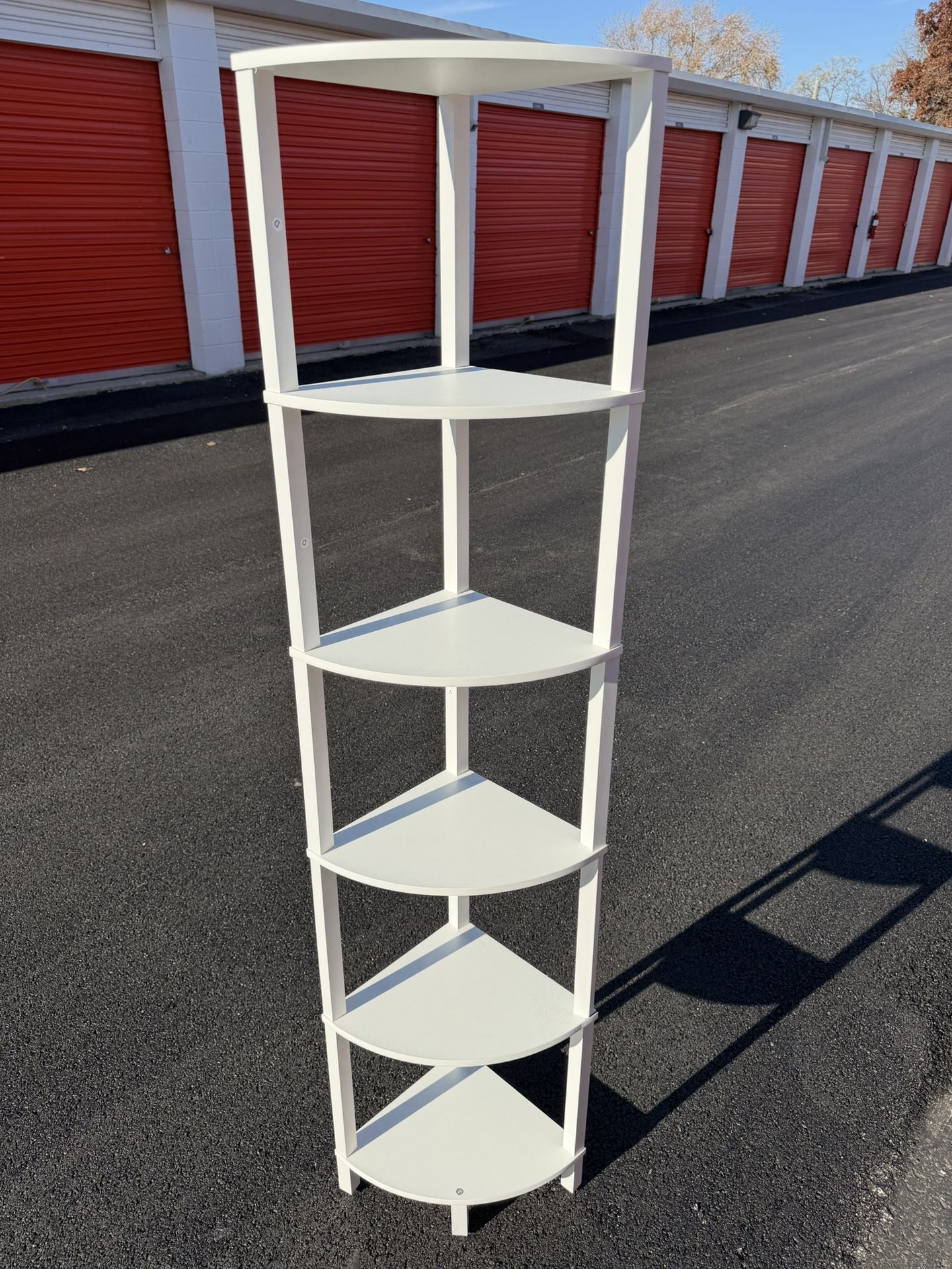 6 Tier Corner Shelf, 66.5'' Tall Standing Shelf, Narrow Display Shelf Stand, Modern Corner Bookshelf, Plant Stand, Corner Bookcase for Living Room, Be