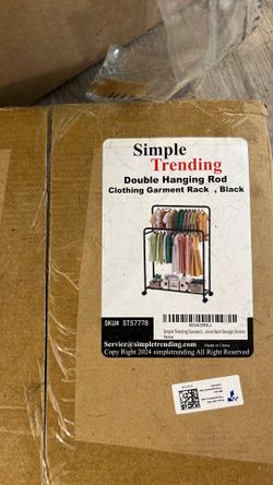 Double Rod Rolling Clothing Rack
