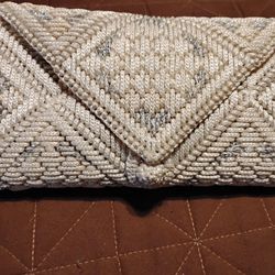 Beaded Clutch With Geometric Design