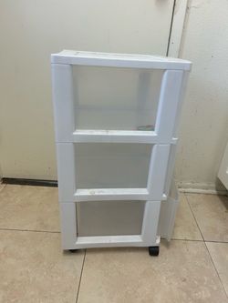 3-Drawer Plastic Rolling Storage Cart