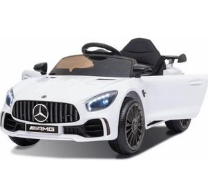 GREEN Kids Ride On Electric Car green Mercedes Benz AMG GTR Motorized Vehicles with Remote Control,