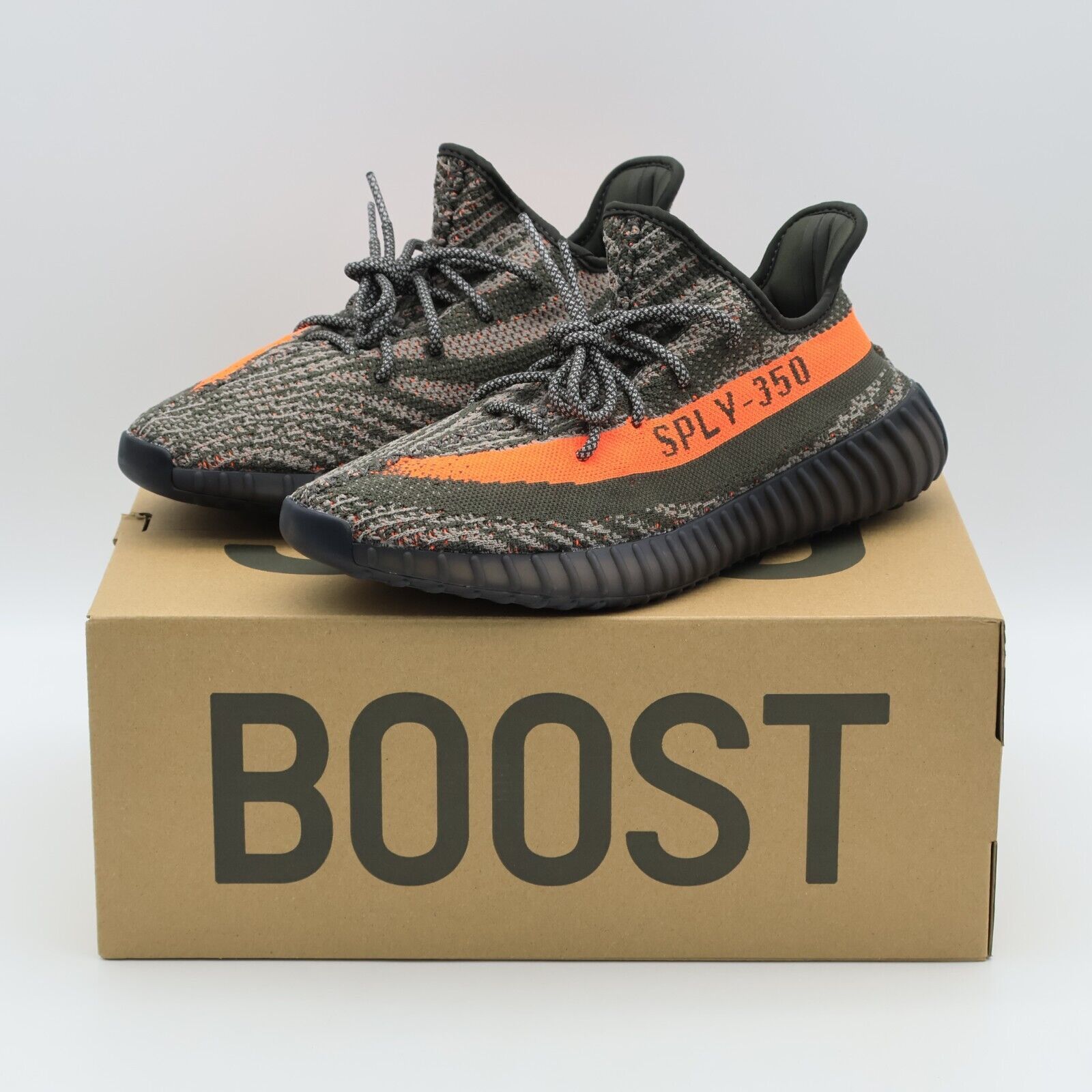Authentic HQ7045 adidas Yeezy Boost 350 V2 Carbon Beluga Bitter Brown Orange (Men's) Size 11