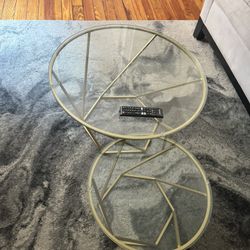 epsilon frame 2 piece coffee table (gold) 