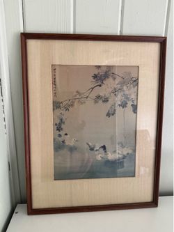 15.5” x 19.5” framed Ducks in Water