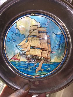 Two antique navy placks