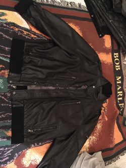 Calvin Klein leather sports jacket with zippers, size xl Men’s