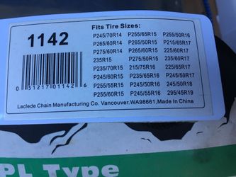 Tire chains never used
