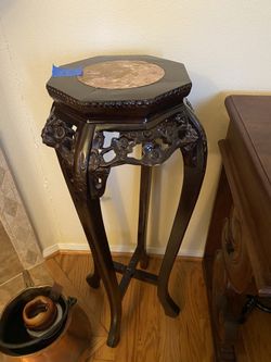 Vase Stands Carved Mahogany Have 2 Of Them $130 Each