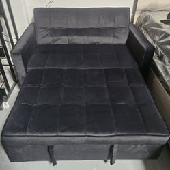 Black Retractable Loveseat Sleeper 